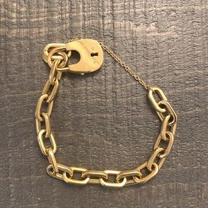 Michael Kors Gold Padlock Chain Bracelet